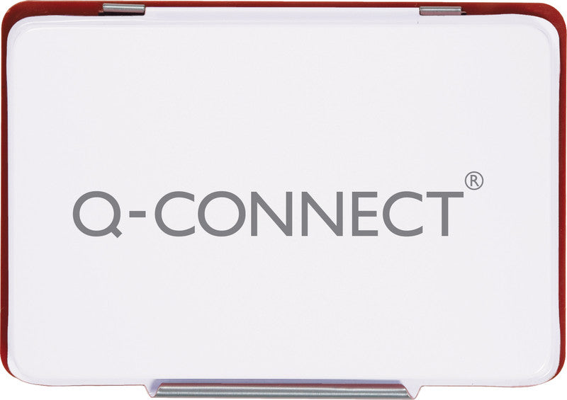 Q-CONNECT Stempelkissen – getränkt, Metall, Rot