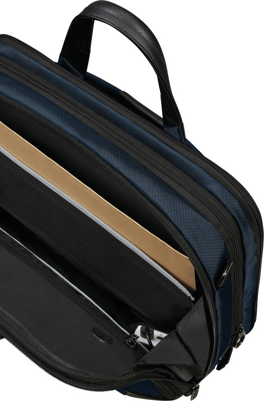 Samsonite Pro-DLX 6 Notebook-Tasche – für Notebooks bis 15,6", 16/23 l, RFID-Fach, USB-Port, Nylon, blau