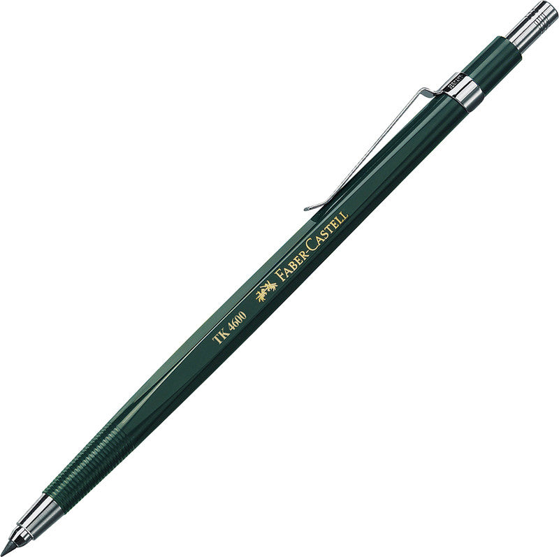 Faber-Castell TK 4600 Fallminenstift – 2 mm, HB, mit Spitzer, Dunkelgrün