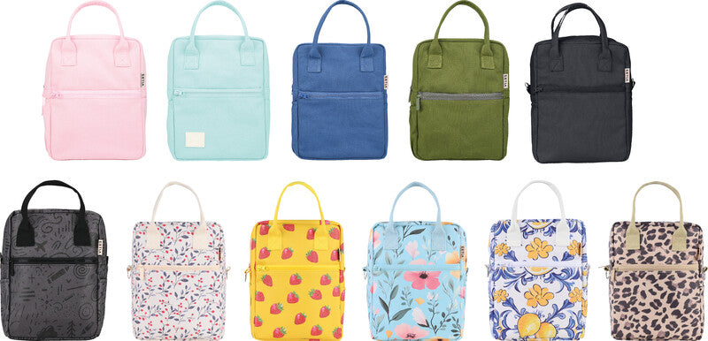 Estia Lunchbag – isoliert, Reissverschluss, Flaschenhalter innen & aussen – 7 l – mehrfarbig – Baumwolle – B