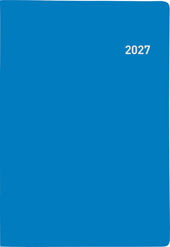 Biella Istanbul Agenda – 1 Monat/2 Seiten, geheftet, 10,6 × 15,3 cm, 15 Monate Okt–Dez, 2027, Blau, PEFC