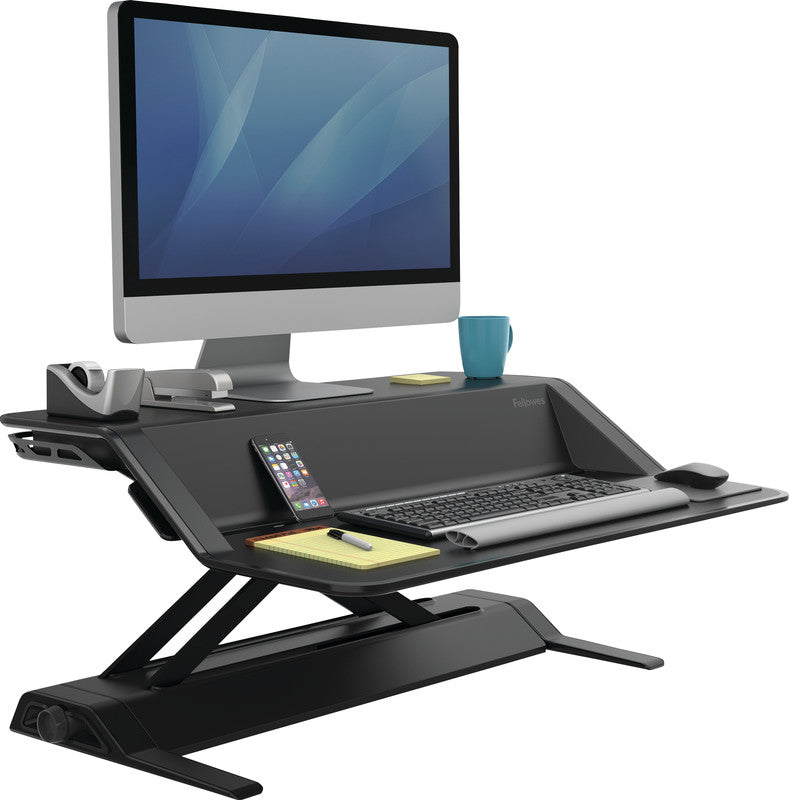 Fellowes Lotus – Tischhalterung, 15,8 kg, stufenlos höhenverstellbar, schwarz