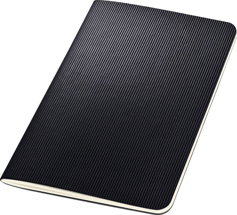 Sigel Notizheft, 93 × 140 mm, liniert, Fadenheftung, Softcover, 64 Seiten, 80 g/m² – schwarz