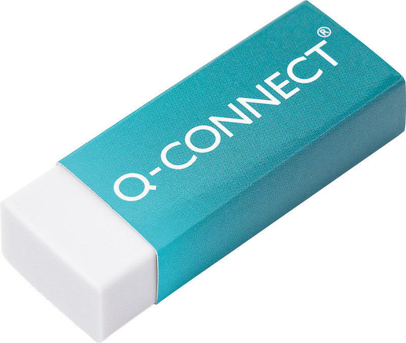 Q-CONNECT Radierer – für Bleistifte und Farbstifte – 60 × 11 × 21 mm – weiss