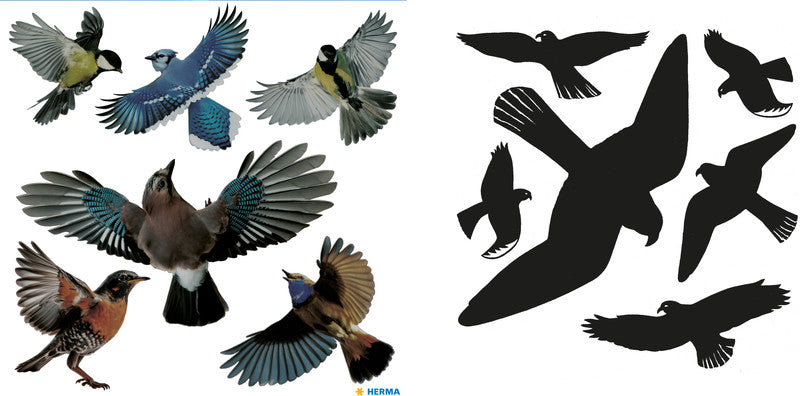 HERMA Warnschild – Warnvögel – 300 mm Höhe – Schwarz, Kunststoff