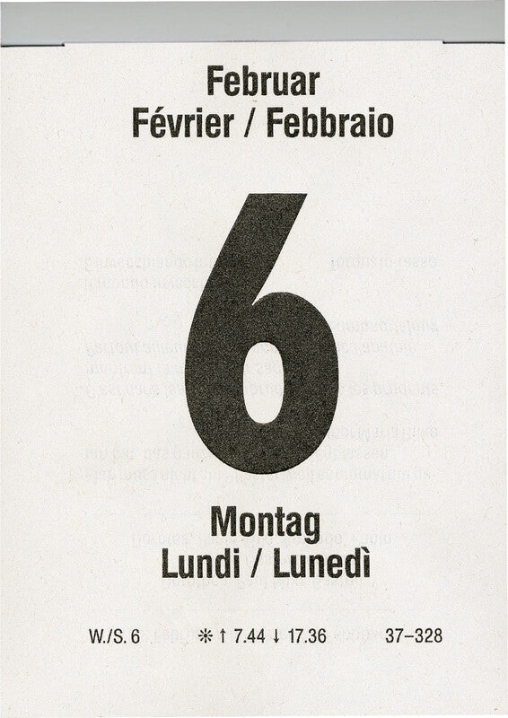 Biella Abreisskalender 1 Tag/Blatt – dreisprachig D/F/I – 2027 – 9,8 × 14,2 cm