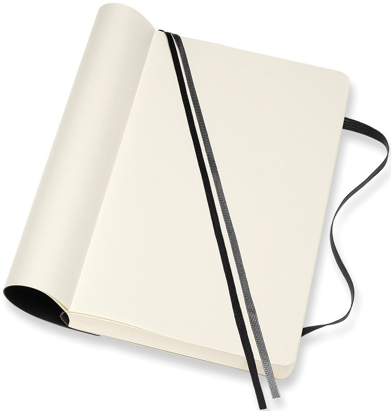 Moleskine Notizbuch, 130 × 210 mm, blanko, Leimbindung, Softcover, 400 Seiten, 70 g/m² – schwarz