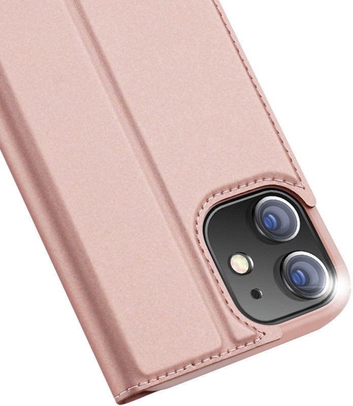 Dux Ducis Booklet-Hülle – für Apple iPhone 12/12 Pro – Roségold – mit Kartenfach, Magnetverschluss