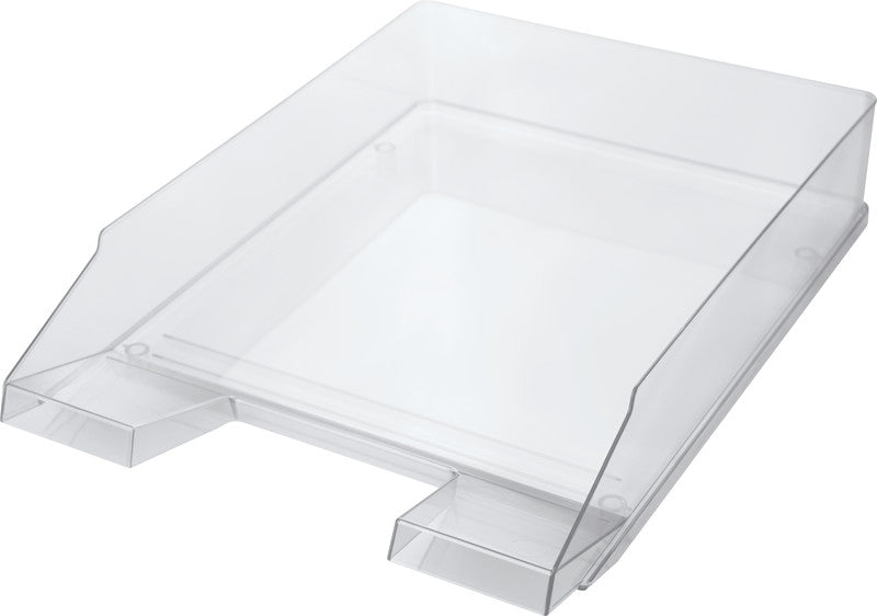 Helit Briefkorb – mit Beschriftungsfeld, hochglänzend, transparent, B 245 × H 67 × T 347 mm