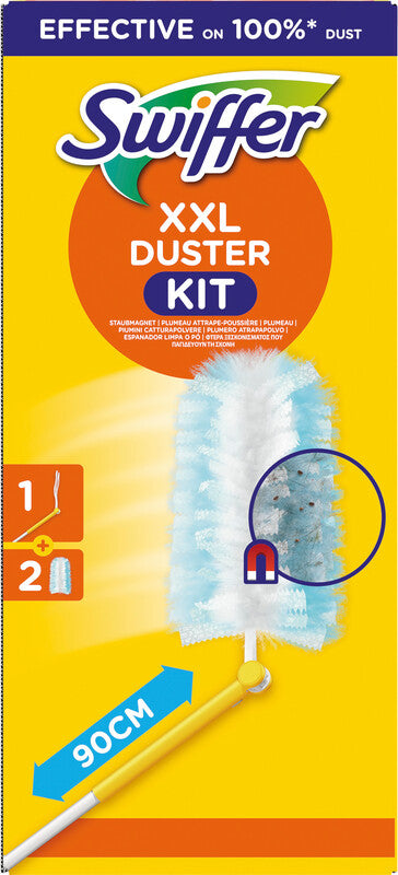 Swiffer Staubmagnet-Set – Gelb, für Teleskopstab XXL (90 cm ausziehbar)
