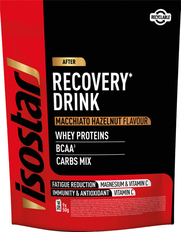 Isostar Recovery Pulver Macchiato Haselnuss – 450 g