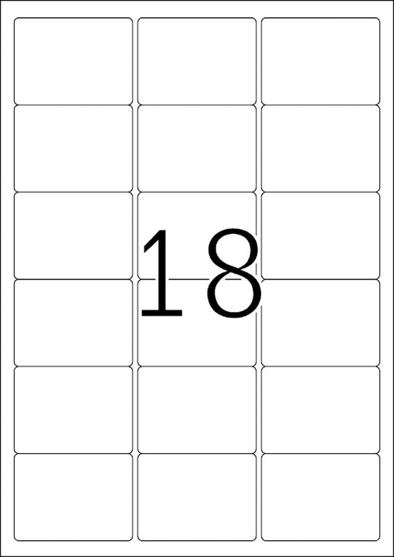 HERMA Adressetiketten, 64 mm × 47 mm, weiss, Papier, permanent, 1800 Etiketten (100 Blatt)