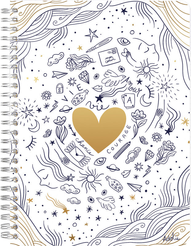 Clairefontaine Spiralheft A5, liniert, Spiralbindung, 148 Seiten, 90 g/m² – mehrfarbig
