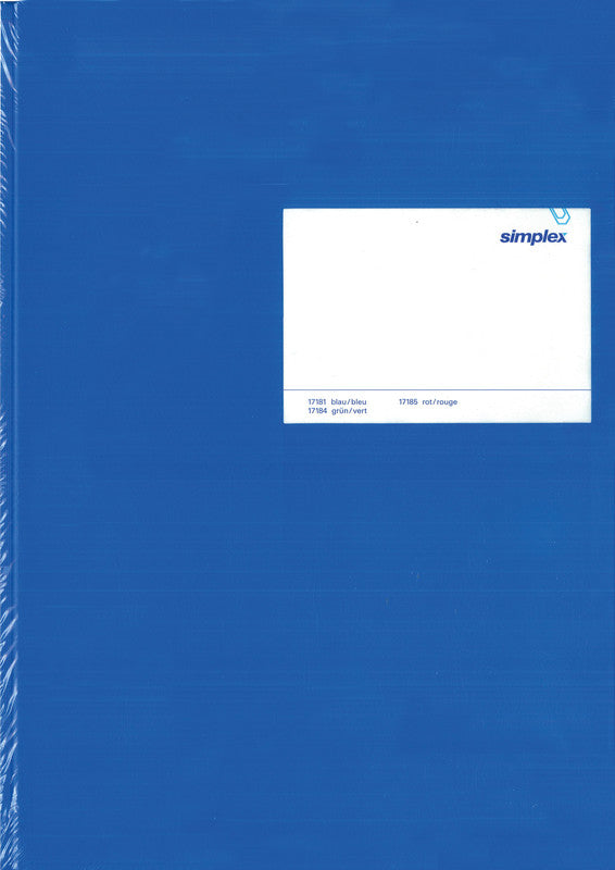Simplex Geschäftsbuch, A4, 2 Kolonnen mit Kopf, Fadenheftung, Karton, 40 Seiten – Blau