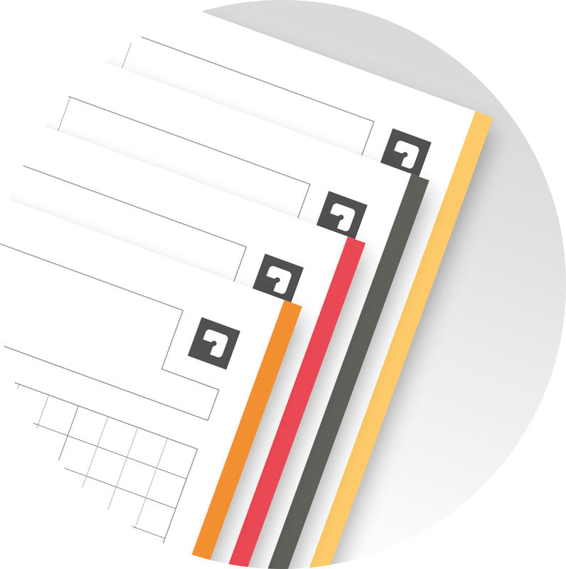Oxford Collegeblock, Spiralbindung, 100 Blatt, 4-fach gelocht, perforiert, 90 g/m² – Schwarz, für SCRIBZEE A