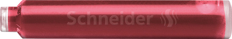 Schneider Schreibgeräte Tintenpatronen Pastell – Pink, geruchsarm, 6 Stk.