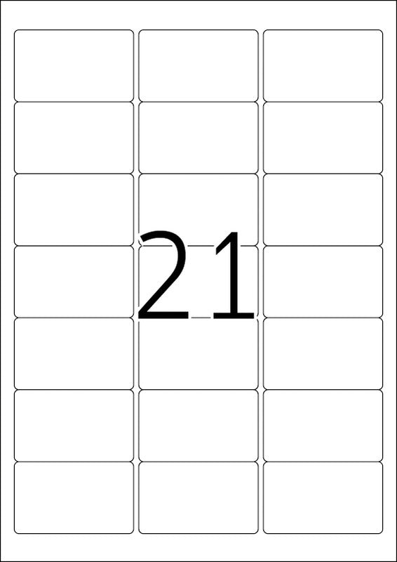 HERMA Adressetiketten, 63,5 mm × 38,1 mm, weiss, Papier, ablösbar, 2100 Etiketten (100 Blatt)