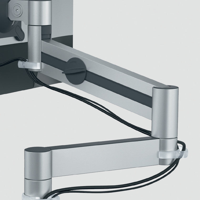 Durable Monitorarm, Tischklemme, bis 27", VESA 75 × 75/100 × 100 mm, 8 kg, silber