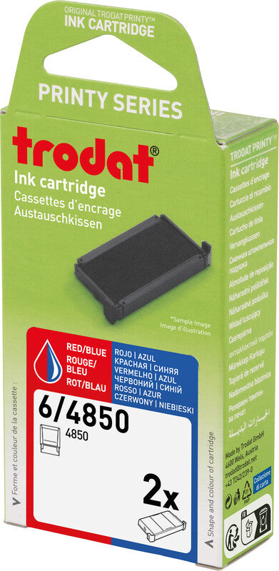 Trodat Ersatzkissen – für 4810, 4850, 4850/L, Kunststoff, blau/rot, getränkt