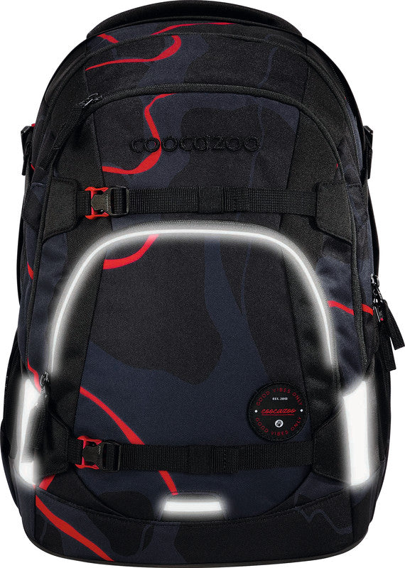 Coocazoo Rucksack Mate – Lava Lines – 30 l – B 30,0 × H 44,0 × T 23,0 cm – recycelte Materialien