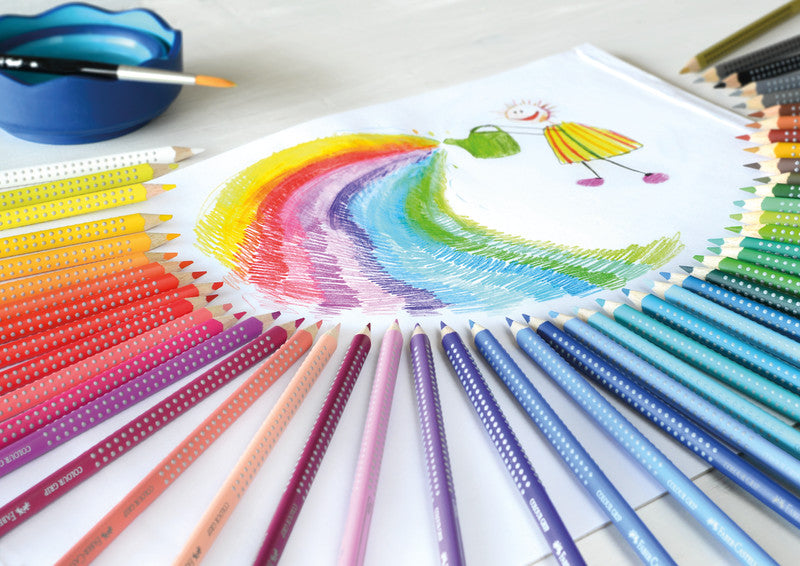 Faber-Castell Aquarellfarbstifte Colour Grip 2001 – 48 Farben, im Kartonetui, Ø 3 mm, dreikantig, FSC