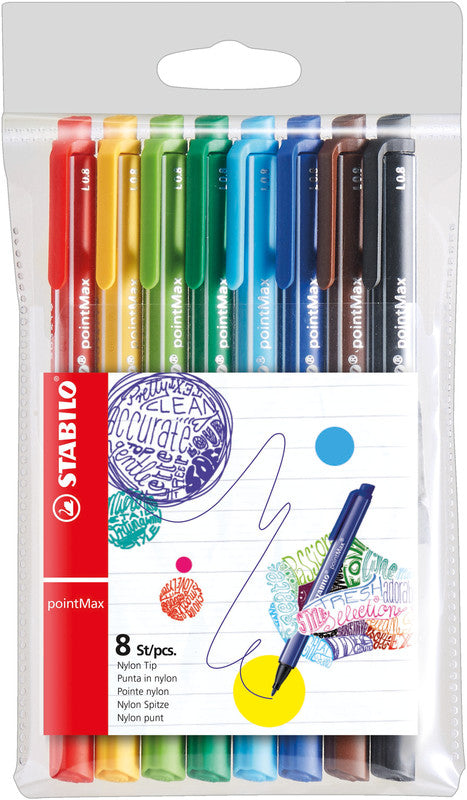 STABILO Faserschreiber, Strichbreite 0,8 mm, 8 Farben