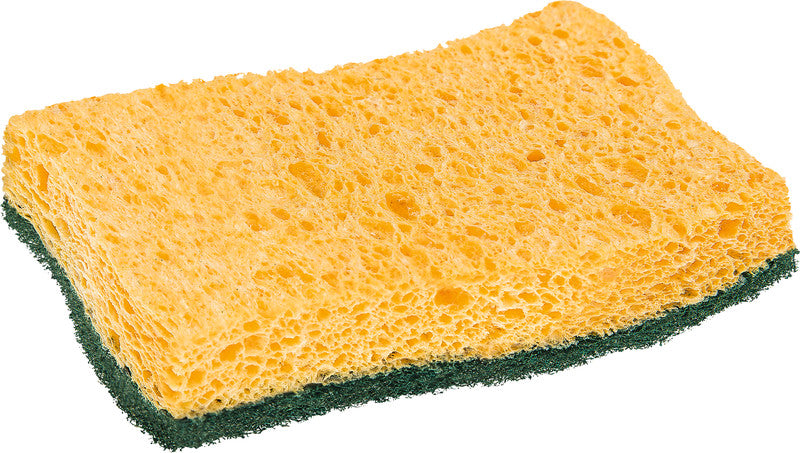 3M Schwamm – Naturfaser, 10,5 × 2,1 × 7,2 cm, Gelb, für Metallbehälter, Pfannen, Gartengeräte, 2 Stk.