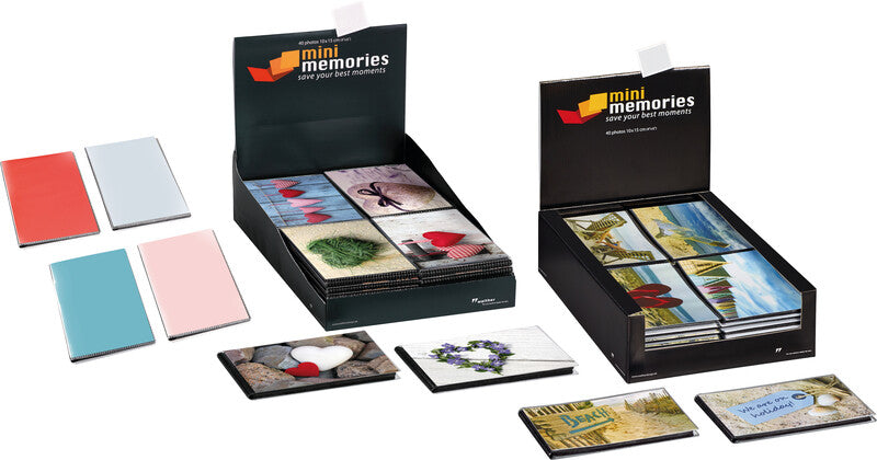 Walther Mini Memories Einsteckalbum – für 100 × 150 mm, 40 Fotos, austauschbares Covermotiv, Kunststoff