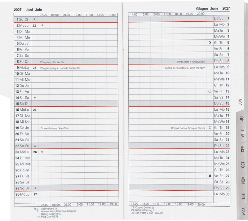 Biella Luzern Agenda – 1 Monat/2 Seiten, geheftet, 8,7 × 15,3 cm, 15 Monate Okt–Dez, salbeigrün, FSC