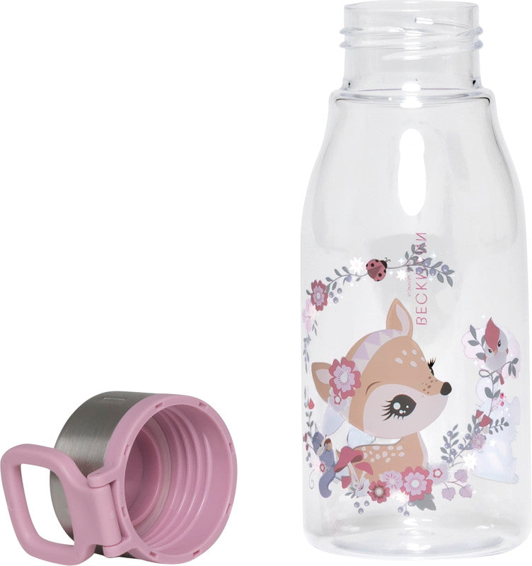 Beckmann Trinkflasche – 4 dl – Kunststoff, Schraubverschluss, auslaufsicher – Forest Deer Dusty Mint