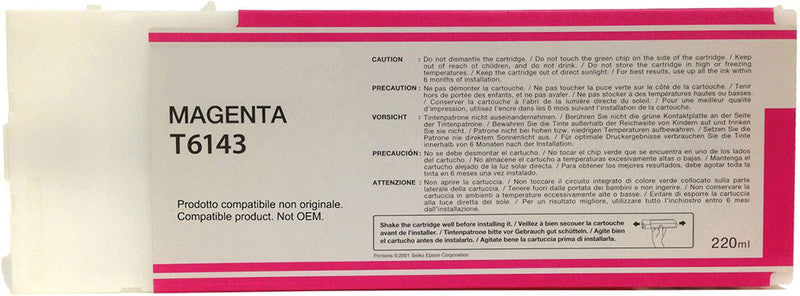Epson Tintenpatrone T6143, Magenta – für Tintenstrahldrucker und Multifunktionsgeräte