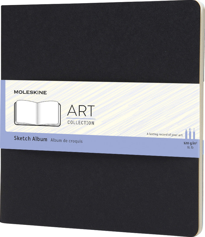 Moleskine Skizzenbuch, 19 × 19 cm, 120 g/m², 88 Seiten, schwarz, säurefrei