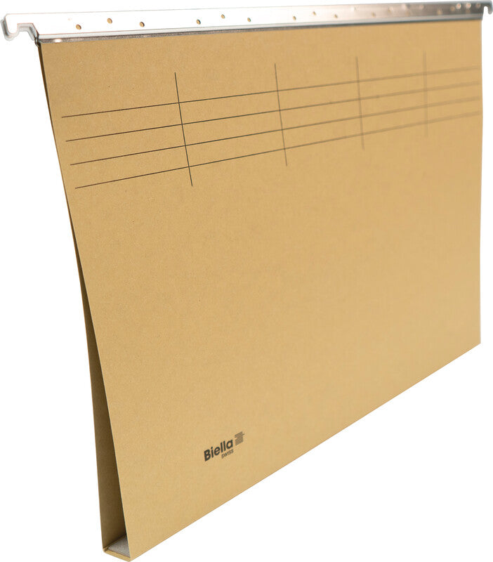 Biella Hängeordner für A4 – Karton, Olivgrün, 320 × 250 mm, mit Vordruck