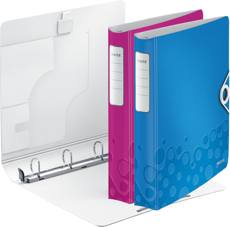 Leitz Ringbuch Active WOW SoftClick – A4 Hochformat – 4-Ring Bügelmechanik, Ø 30 mm, Rücken 52 mm – Pink, Kunststoff
