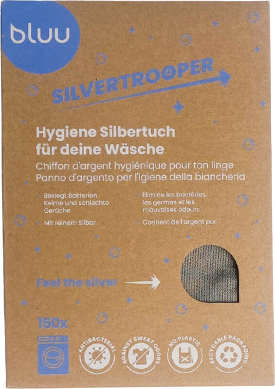 Bluu Silbertuch, parfümfrei, streifenfrei – für Wäsche, Silber, 1 Stück, eco:smart, eco:plus