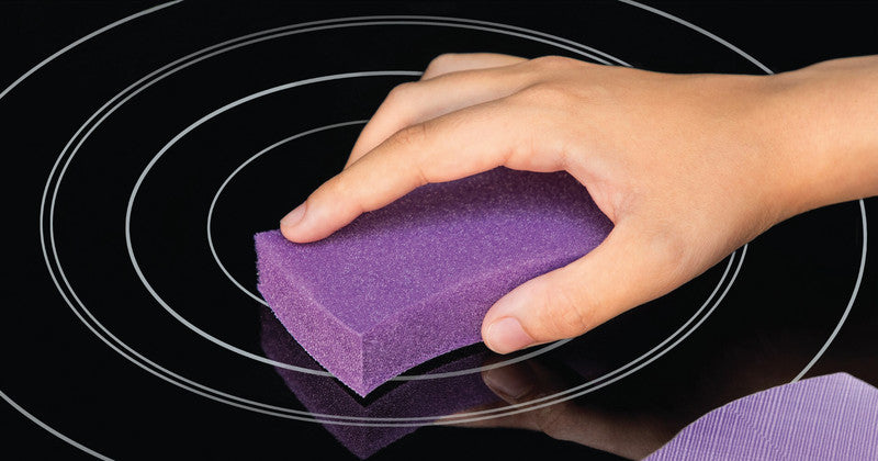 Scotch-Brite Schwamm – Kunststoff, 8 × 8 × 4 cm, violett, für Glaskeramik-Kochfelder, 3 Stk.