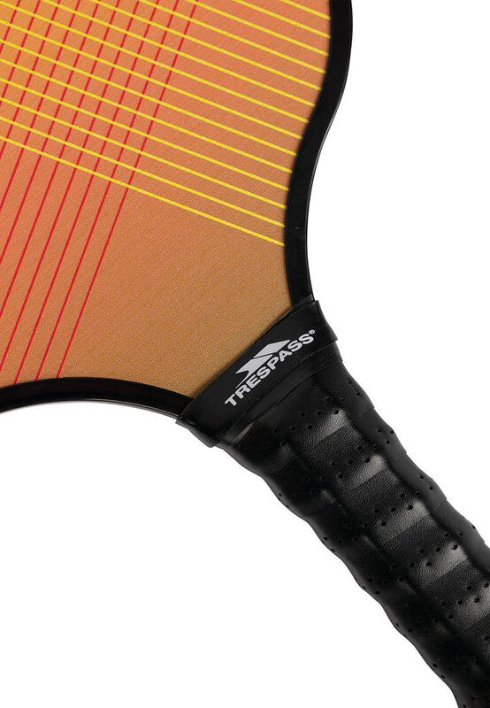 Trespass Pickleball-Set – Schläger PP/Holz/Leder, 20,0×40,0×6,0 cm – 2 Schläger, 4 Bälle, 1 Tasche – Orange