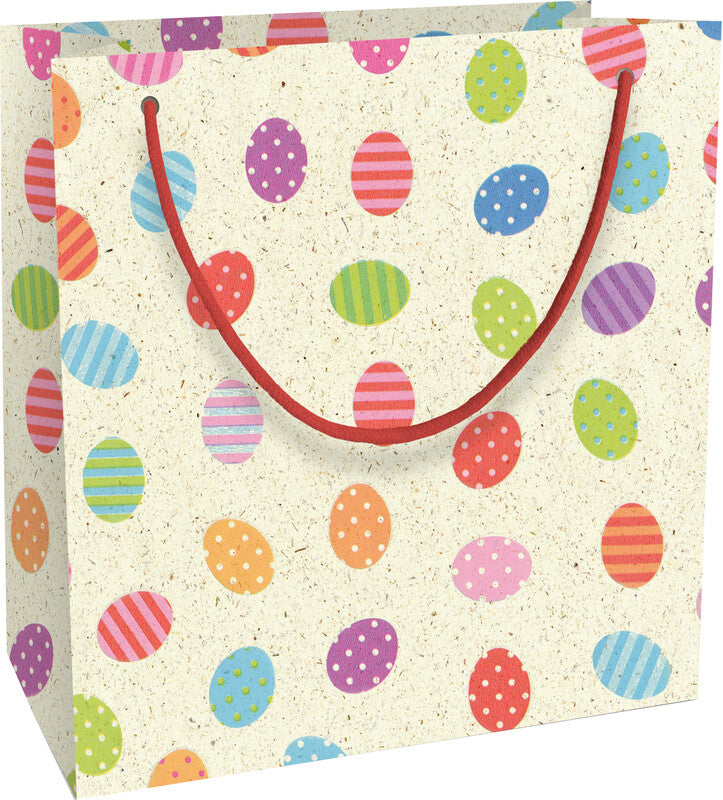 Braun + company Tragetasche – Ostereier – Papier, mit Baumwollkordel – 200 × 210 × 80 mm