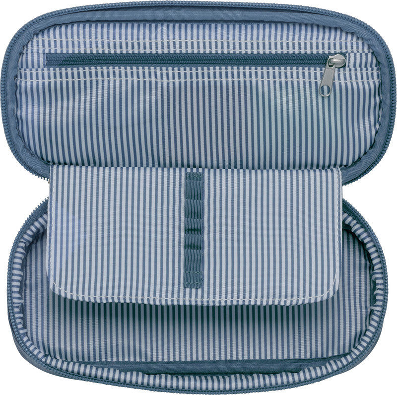 Beckmann City Etui Schlamperetui, leer – blau – Kunststoff – 22,0 × 5,0 × 10,0 cm