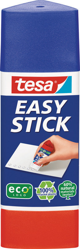 TESA Easy Stick Klebestift – permanent, transparent, lösungsmittelfrei, 25 g, für Papier, Karton, Fotos u. a.