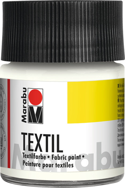 Marabu Stoffmalfarbe – Weiss, 50 ml, für Textilien