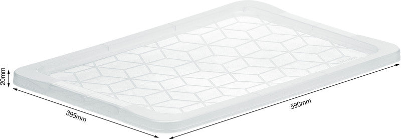 Rotho Deckel – für 30 l, 44 l, 65 l, Kunststoff, transparent, 59 × 2 × 39,5 cm – 1er-Pack
