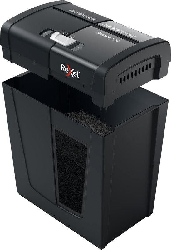 Rexel Aktenvernichter, DIN P-4, Partikelschnitt 4 × 40 mm, 10 Blatt, 18 l, A4