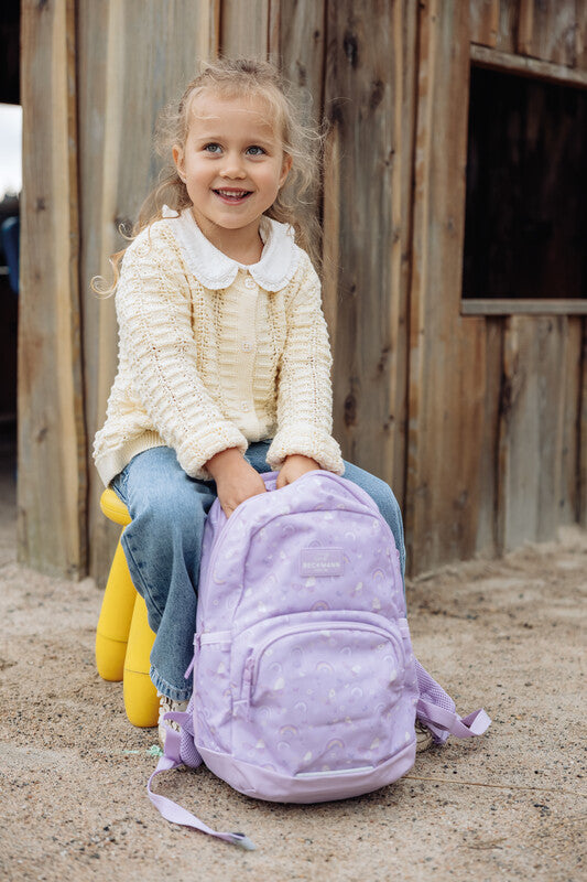 Beckmann Kindergartenrucksack Sport Mini – Purple Summer – aus recycelten PET-Flaschen