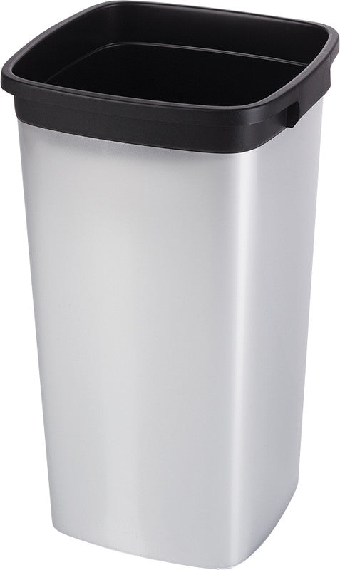 Rothopro Abfallcontainer – 60 l – Kunststoff, silber – B × H × T 390 × 650 × 390 mm – TÜV