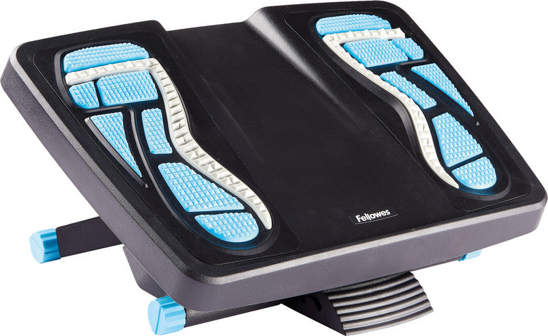 Fellowes Fussstütze Energizer – 45,5 × 33,7 × 13 cm, schwarz/blau