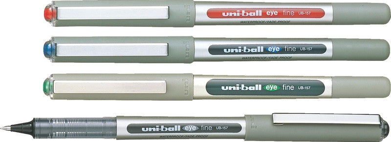 Uni-Ball Eye Fine – Tintenroller, dokumentenecht, mit Kappe, 0,5 mm, grün