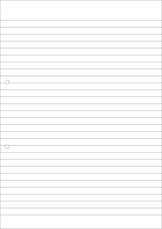 Natura line Notizbuch-Einlagen A4, liniert 9 mm, 2-fach gelocht, 90 g/m² – 500 Blatt