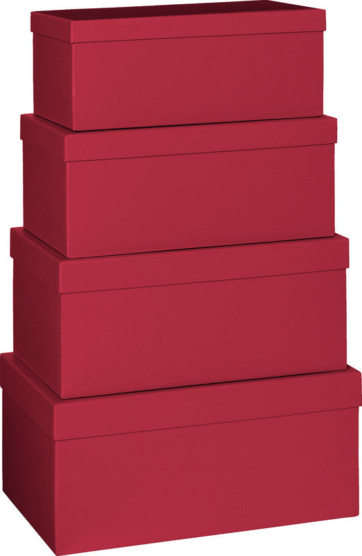 Stewo Geschenkbox – Dunkelrot – mit Strukturprägung – Masse sortiert