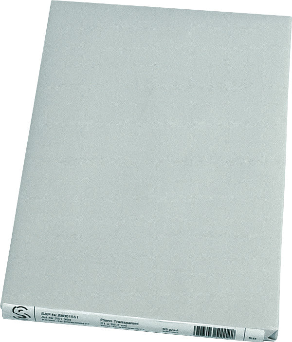 Plano Transparentpapier – A3, 82 g/m², weiss transparent, 250 Bogen, für Kopierer s/w, Laserdrucker und mehr